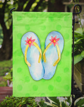 Load image into Gallery viewer, Flip Flops Green Polkadot Garden Flag - Outdoor Decorative Yard Flag BB8180GF