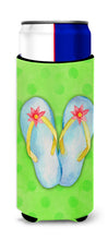 Load image into Gallery viewer, Flip Flops Green Polkadot   Hugger for slim cans BB8180MUK