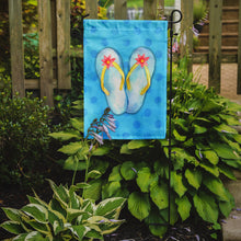 Load image into Gallery viewer, Flip Flops Blue Polkadot Garden Flag - Outdoor Decorative Yard Flag BB8181GF