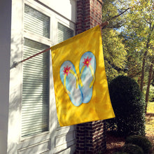 Load image into Gallery viewer, Flip Flops Yellow Polkadot Flag Canvas House Size BB8182CHF