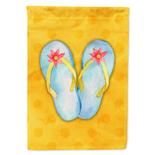 Load image into Gallery viewer, Flip Flops Yellow Polkadot Flag Canvas House Size BB8182CHF