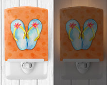 Load image into Gallery viewer, Flip Flops Orange Polkadot Ceramic Night Light BB8183CNL