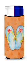 Load image into Gallery viewer, Flip Flops Orange Polkadot   Hugger for slim cans BB8183MUK
