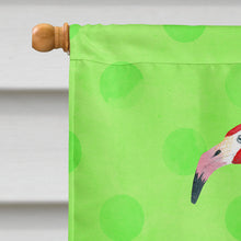 Load image into Gallery viewer, Flamingo Green Polkadot Flag Canvas House Size BB8185CHF