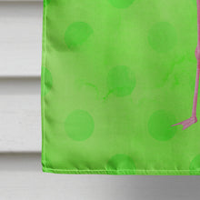 Load image into Gallery viewer, Flamingo Green Polkadot Flag Canvas House Size BB8185CHF