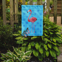 Load image into Gallery viewer, Flamingo Blue Polkadot Garden Flag - Outdoor Decorative Yard Flag BB8186GF