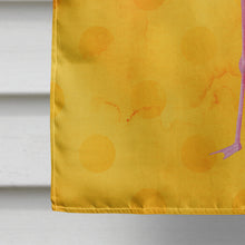 Load image into Gallery viewer, Flamingo Yellow Polkadot Flag Canvas House Size BB8187CHF