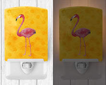 Load image into Gallery viewer, Flamingo Yellow Polkadot Ceramic Night Light BB8187CNL