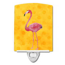 Load image into Gallery viewer, Flamingo Yellow Polkadot Ceramic Night Light BB8187CNL