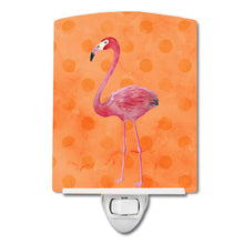 Load image into Gallery viewer, Flamingo Orange Polkadot Ceramic Night Light BB8188CNL