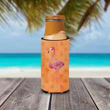Load image into Gallery viewer, Flamingo Orange Polkadot   Hugger for slim cans BB8188MUK