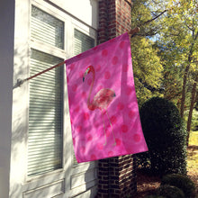 Load image into Gallery viewer, Flamingo Pink Polkadot Flag Canvas House Size BB8189CHF