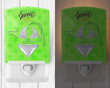 Load image into Gallery viewer, Bikini Swimsuit Green Polkadot Ceramic Night Light BB8195CNL
