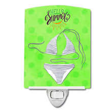 Load image into Gallery viewer, Bikini Swimsuit Green Polkadot Ceramic Night Light BB8195CNL