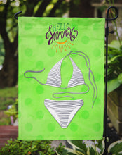 Load image into Gallery viewer, Bikini Swimsuit Green Polkadot Garden Flag - Outdoor Decorative Yard Flag BB8195GF