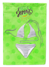 Load image into Gallery viewer, Bikini Swimsuit Green Polkadot Garden Flag - Outdoor Decorative Yard Flag BB8195GF