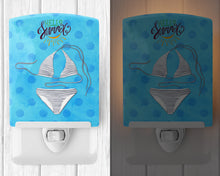 Load image into Gallery viewer, Bikini Swimsuit Blue Polkadot Ceramic Night Light BB8196CNL
