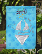 Load image into Gallery viewer, Bikini Swimsuit Blue Polkadot Garden Flag - Outdoor Decorative Yard Flag BB8196GF