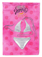 Load image into Gallery viewer, Bikini Swimsuit Pink Polkadot Garden Flag - Outdoor Decorative Yard Flag BB8199GF