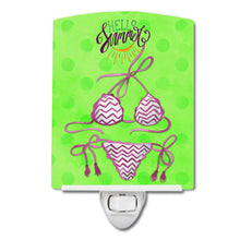 Load image into Gallery viewer, Bikini Swimsuit Green Polkadot Ceramic Night Light BB8200CNL