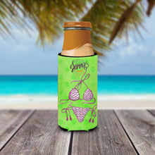Load image into Gallery viewer, Bikini Swimsuit Green Polkadot   Hugger for slim cans BB8200MUK