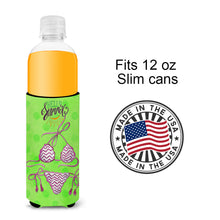 Load image into Gallery viewer, Bikini Swimsuit Green Polkadot   Hugger for slim cans BB8200MUK