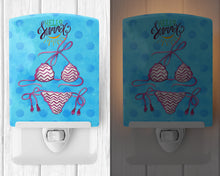 Load image into Gallery viewer, Bikini Swimsuit Blue Polkadot Ceramic Night Light BB8201CNL