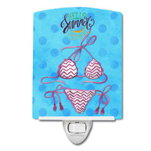 Load image into Gallery viewer, Bikini Swimsuit Blue Polkadot Ceramic Night Light BB8201CNL