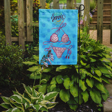 Load image into Gallery viewer, Bikini Swimsuit Blue Polkadot Garden Flag - Outdoor Decorative Yard Flag BB8201GF