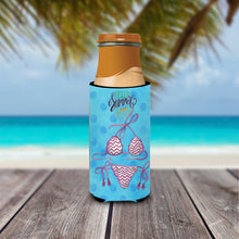 Load image into Gallery viewer, Bikini Swimsuit Blue Polkadot   Hugger for slim cans BB8201MUK