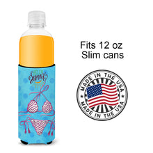 Load image into Gallery viewer, Bikini Swimsuit Blue Polkadot   Hugger for slim cans BB8201MUK