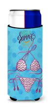 Load image into Gallery viewer, Bikini Swimsuit Blue Polkadot   Hugger for slim cans BB8201MUK