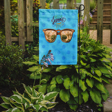 Load image into Gallery viewer, Beach Sunglasses Blue Polkadot Garden Flag - Outdoor Decorative Yard Flag BB8206GF