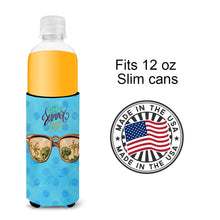 Load image into Gallery viewer, Beach Sunglasses Blue Polkadot   Hugger for slim cans BB8206MUK