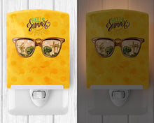 Load image into Gallery viewer, Beach Sunglasses Yellow Polkadot Ceramic Night Light BB8207CNL