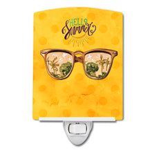 Load image into Gallery viewer, Beach Sunglasses Yellow Polkadot Ceramic Night Light BB8207CNL