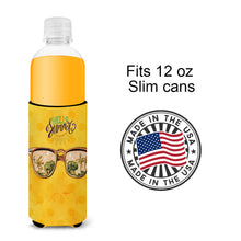 Load image into Gallery viewer, Beach Sunglasses Yellow Polkadot   Hugger for slim cans BB8207MUK