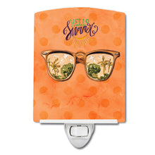 Load image into Gallery viewer, Beach Sunglasses Orange Polkadot Ceramic Night Light BB8208CNL