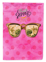 Load image into Gallery viewer, Beach Sunglasses Pink Polkadot Garden Flag - Outdoor Decorative Yard Flag BB8209GF