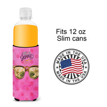 Load image into Gallery viewer, Beach Sunglasses Pink Polkadot   Hugger for slim cans BB8209MUK
