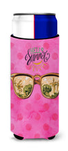 Load image into Gallery viewer, Beach Sunglasses Pink Polkadot   Hugger for slim cans BB8209MUK