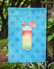 Load image into Gallery viewer, Umberella Cocktail Blue Polkadot Garden Flag - Outdoor Decorative Yard Flag BB8211GF