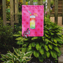 Load image into Gallery viewer, Umberella Cocktail Pink Polkadot Garden Flag - Outdoor Decorative Yard Flag
