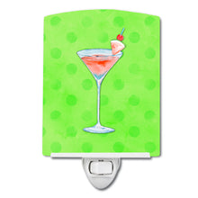 Load image into Gallery viewer, Summer Martini Green Polkadot Ceramic Night Light BB8215CNL