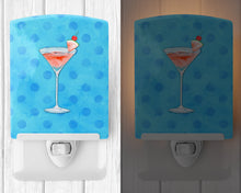 Load image into Gallery viewer, Summer Martini Blue Polkadot Ceramic Night Light BB8216CNL