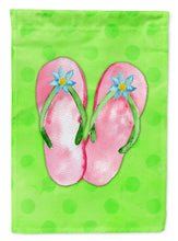 Load image into Gallery viewer, Pink Flip Flops Green Polkadot Garden Flag - Outdoor Decorative Yard Flag BB8220GF
