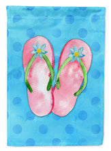 Load image into Gallery viewer, Pink Flip Flops Blue Polkadot Garden Flag - Outdoor Decorative Yard Flag BB8221GF