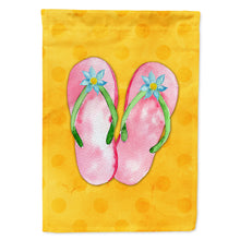 Load image into Gallery viewer, Pink Flip Flops Yellow Polkadot Flag Canvas House Size BB8222CHF