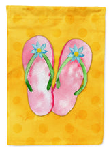 Load image into Gallery viewer, Pink Flip Flops Yellow Polkadot Garden Flag - Outdoor Decorative Yard Flag BB8222GF