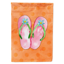 Load image into Gallery viewer, Pink Flip Flops Orange Polkadot Flag Canvas House Size BB8223CHF